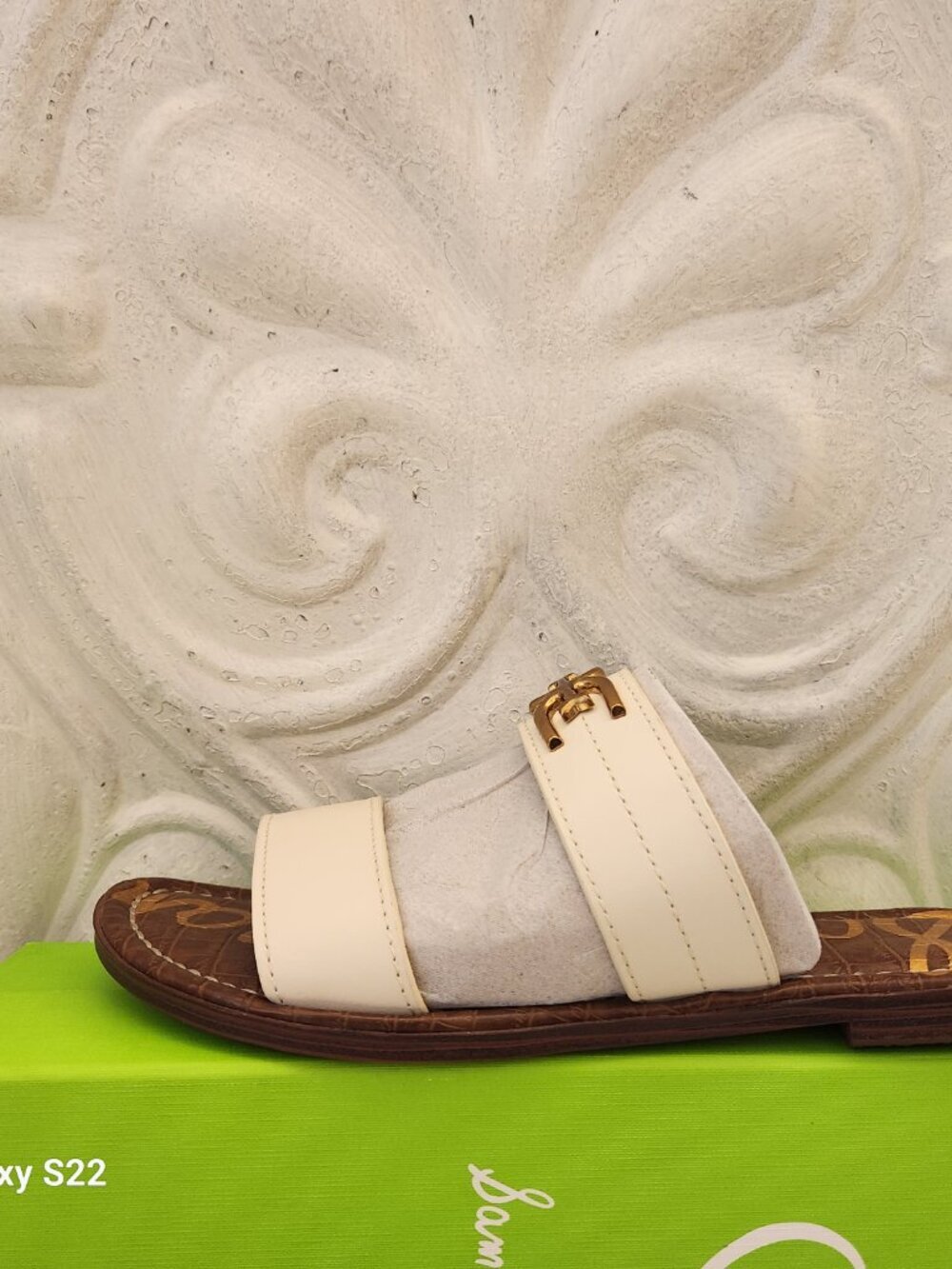 Sam Edelman Ivory Leather "Gilles" flat sandals. NIB. Size Various - Picture 2 of 10